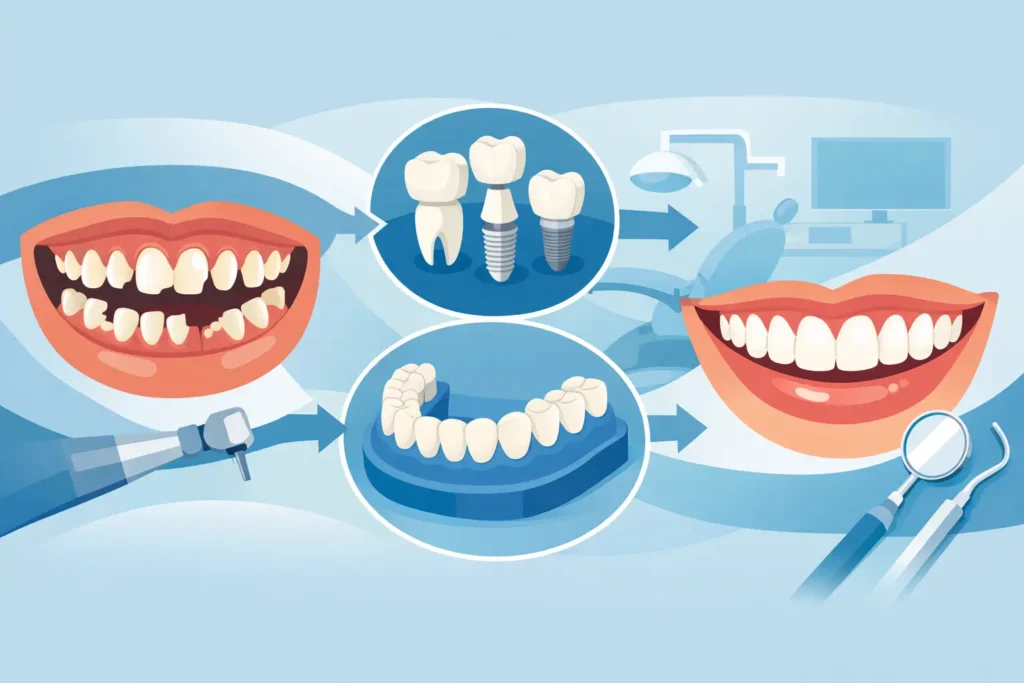 A Full Mouth Restoration Example, Step by Step